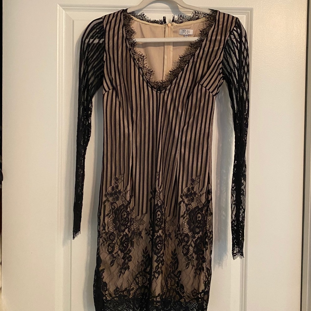 Lace Cocktail Mini Dress